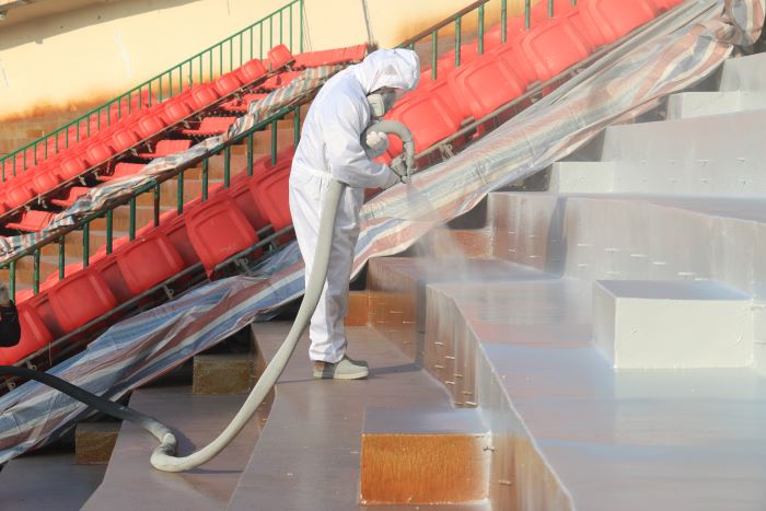 體育看臺防水噴涂工藝